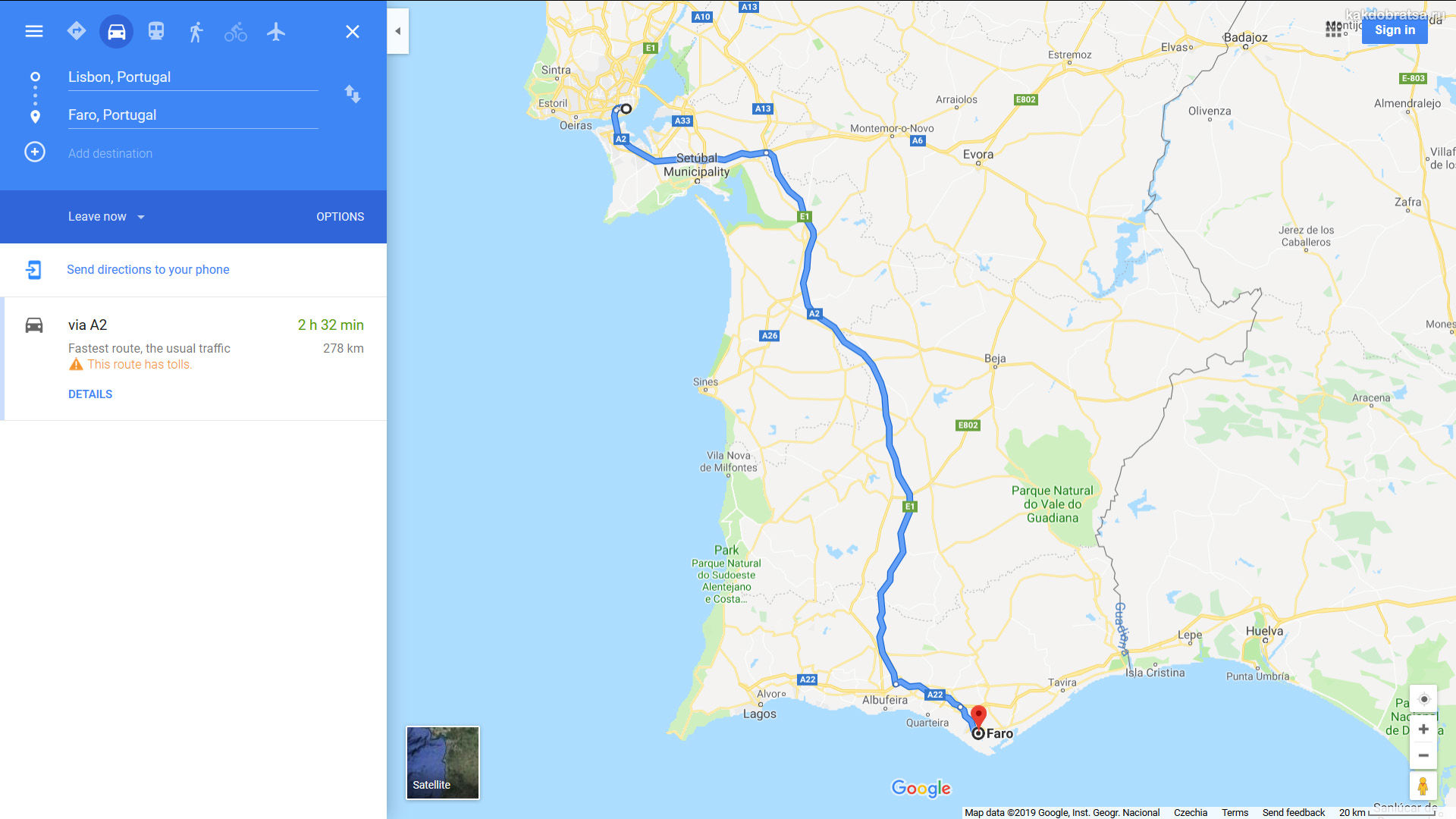 Как добраться из Лиссабона до Алгарве и Фару