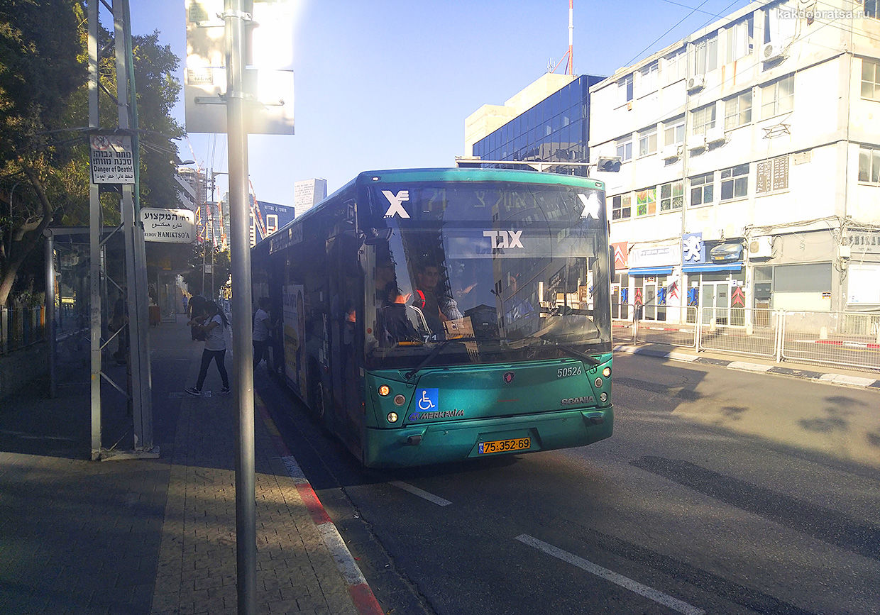 Пригородные автобусы в Тель-Авиве 
