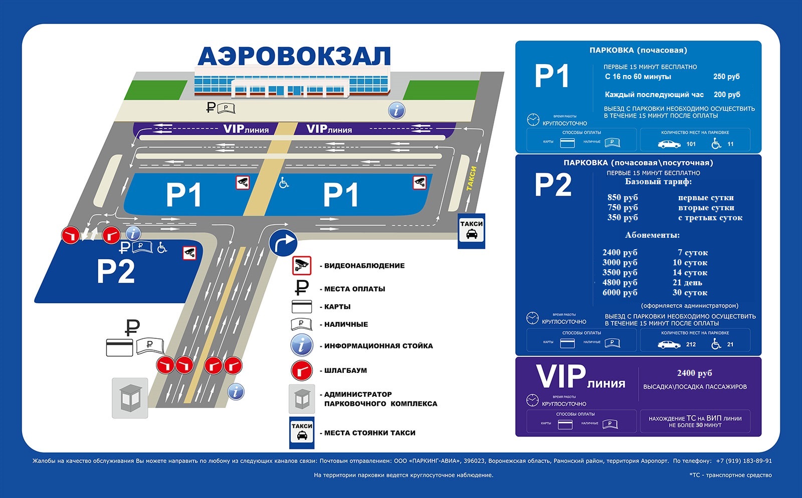 Аэропорт Воронежа парковки схема и цены