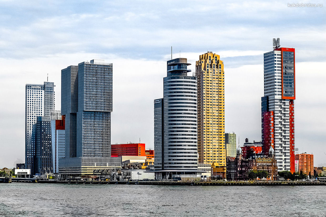 Роттердам футуристичный город с небоскребами в Нидерландах