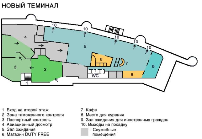Аэропорт в Калининграде схема карта терминала