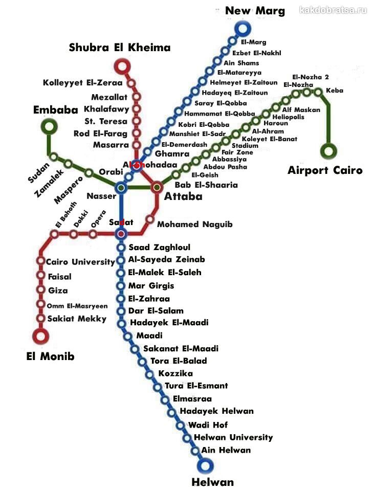 Каир метро карта схема