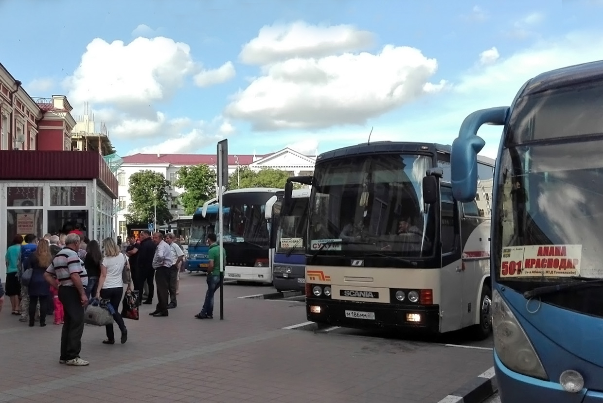 Маршрута междугородних автобусов из Краснодара