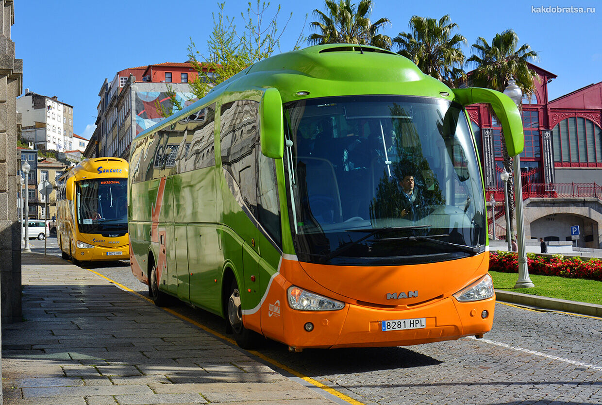 Автобус из Мадрида в Лиссабон