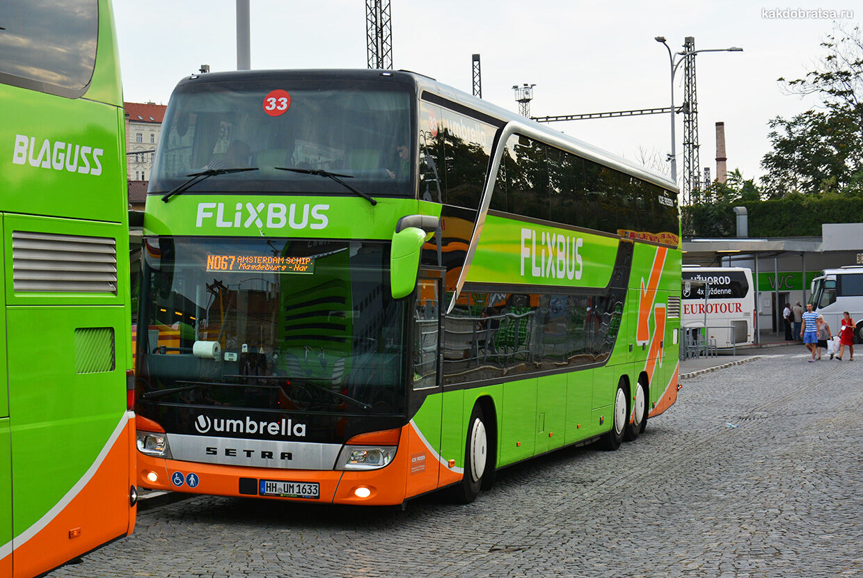 Автобус из Варшавы в Прагу