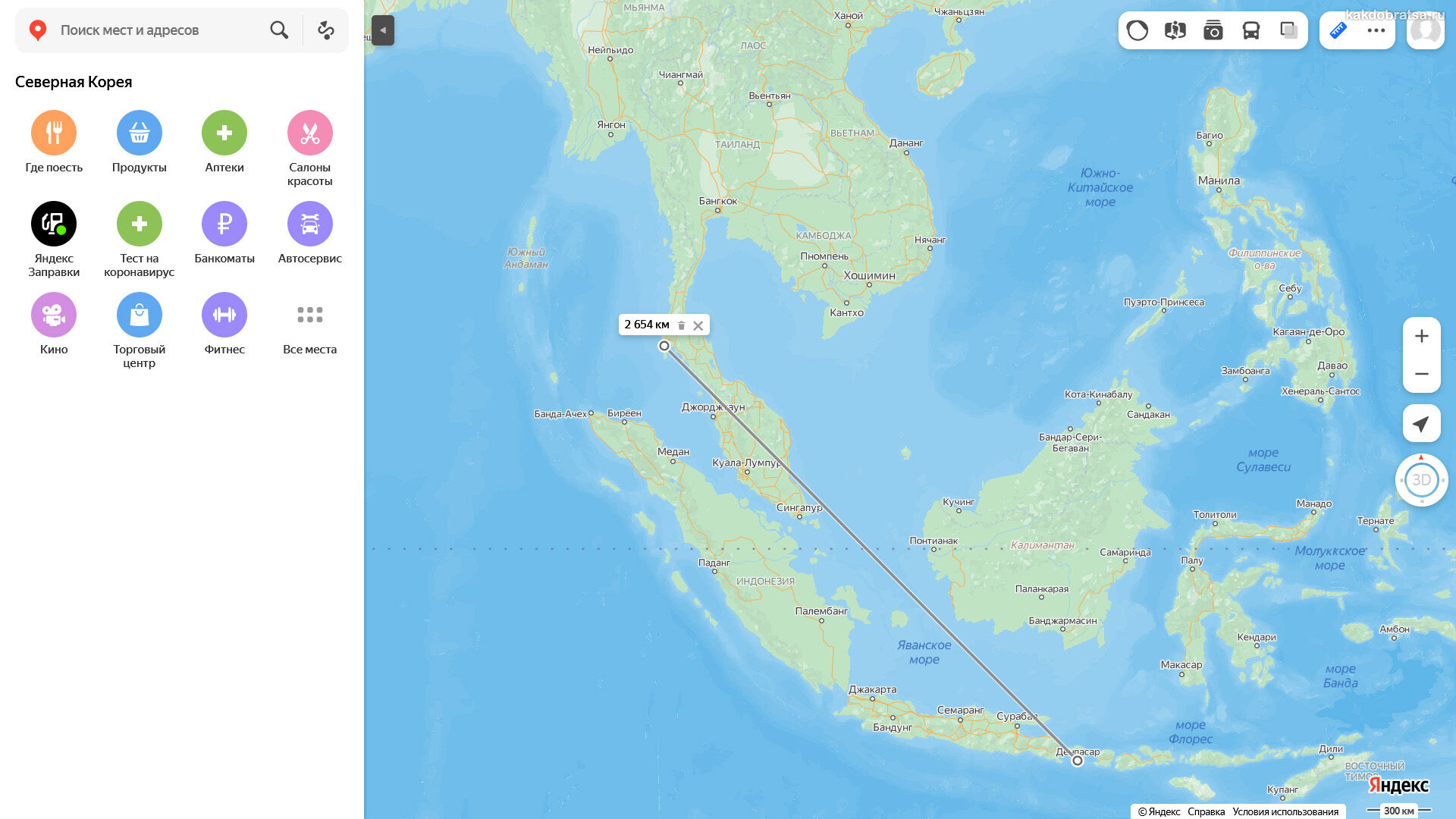 Расстояние Пхукет Бали по карте