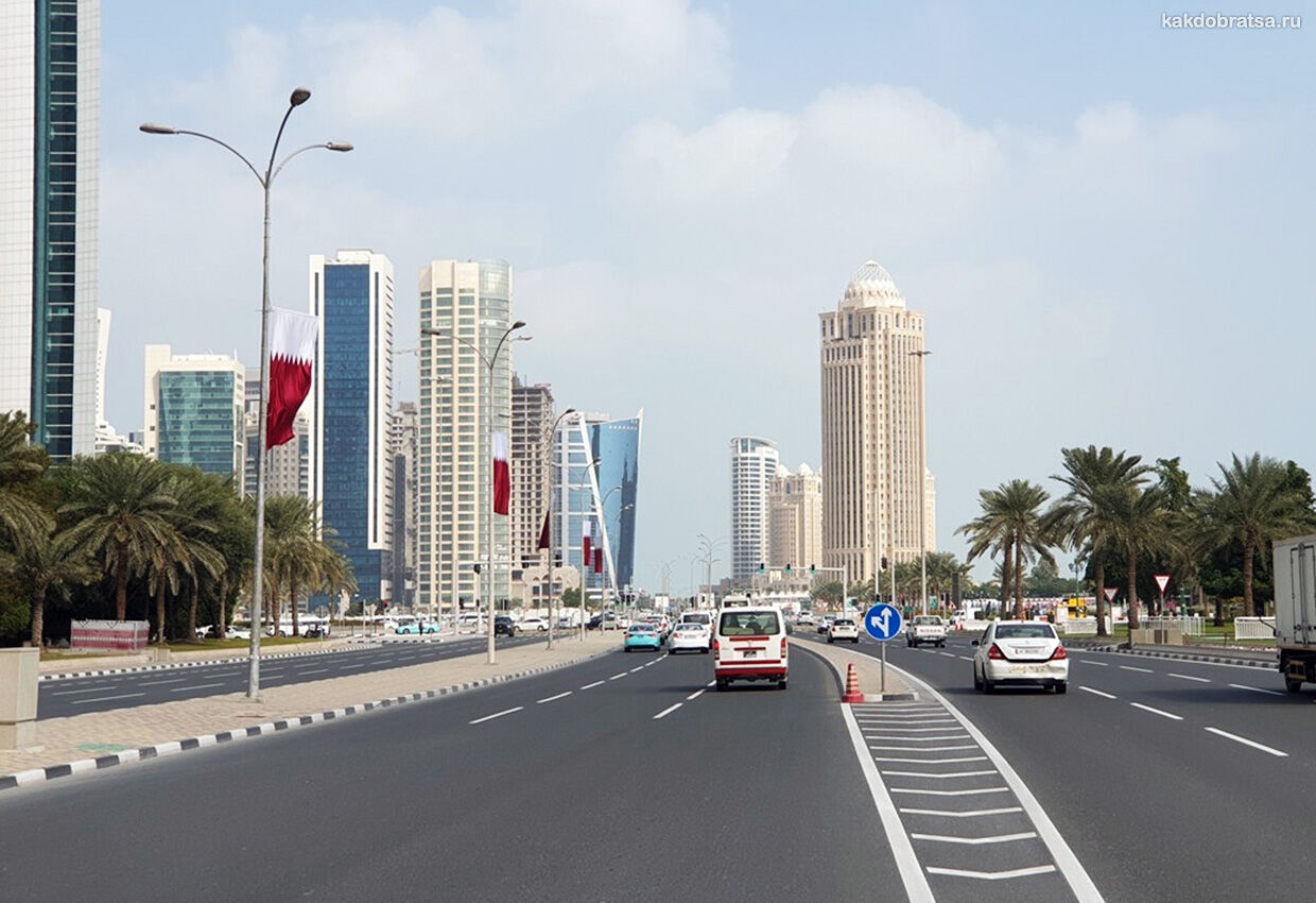 Дорога из Дубая в Доху