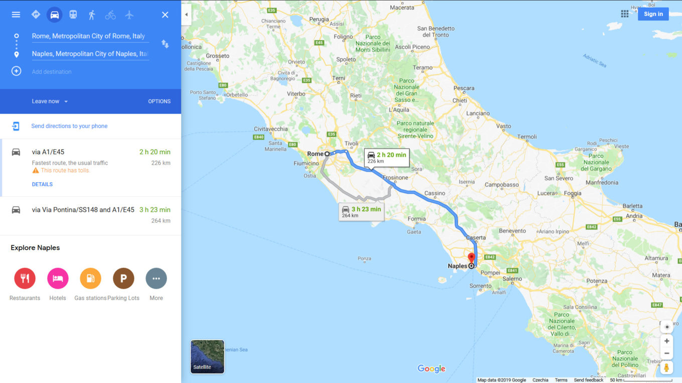 Неаполь гугл карта