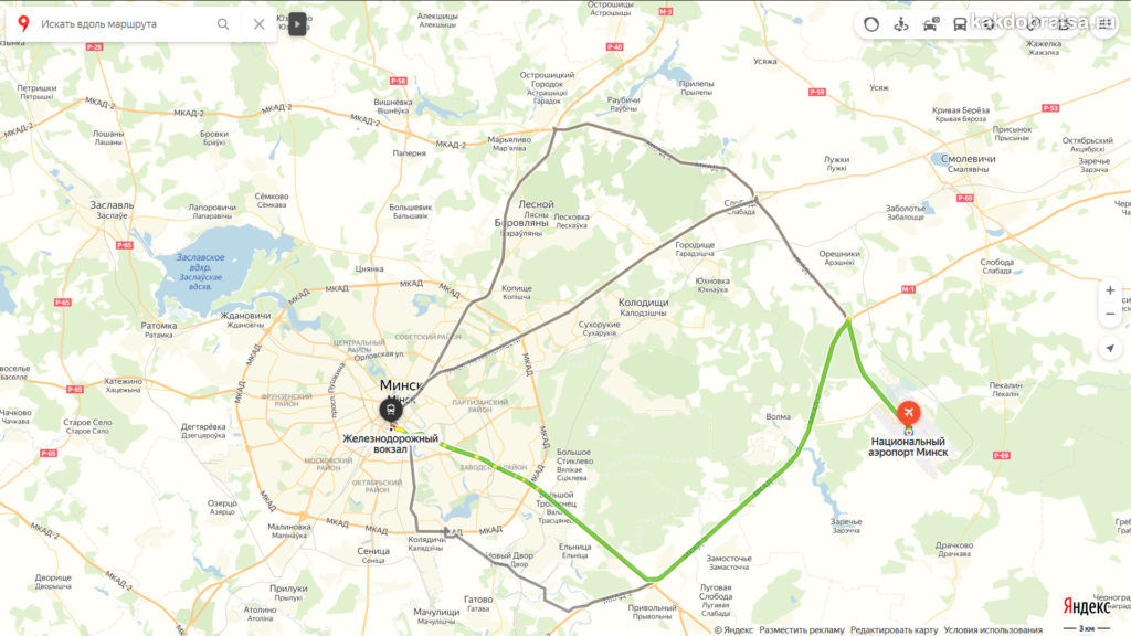 Карта проезда минск