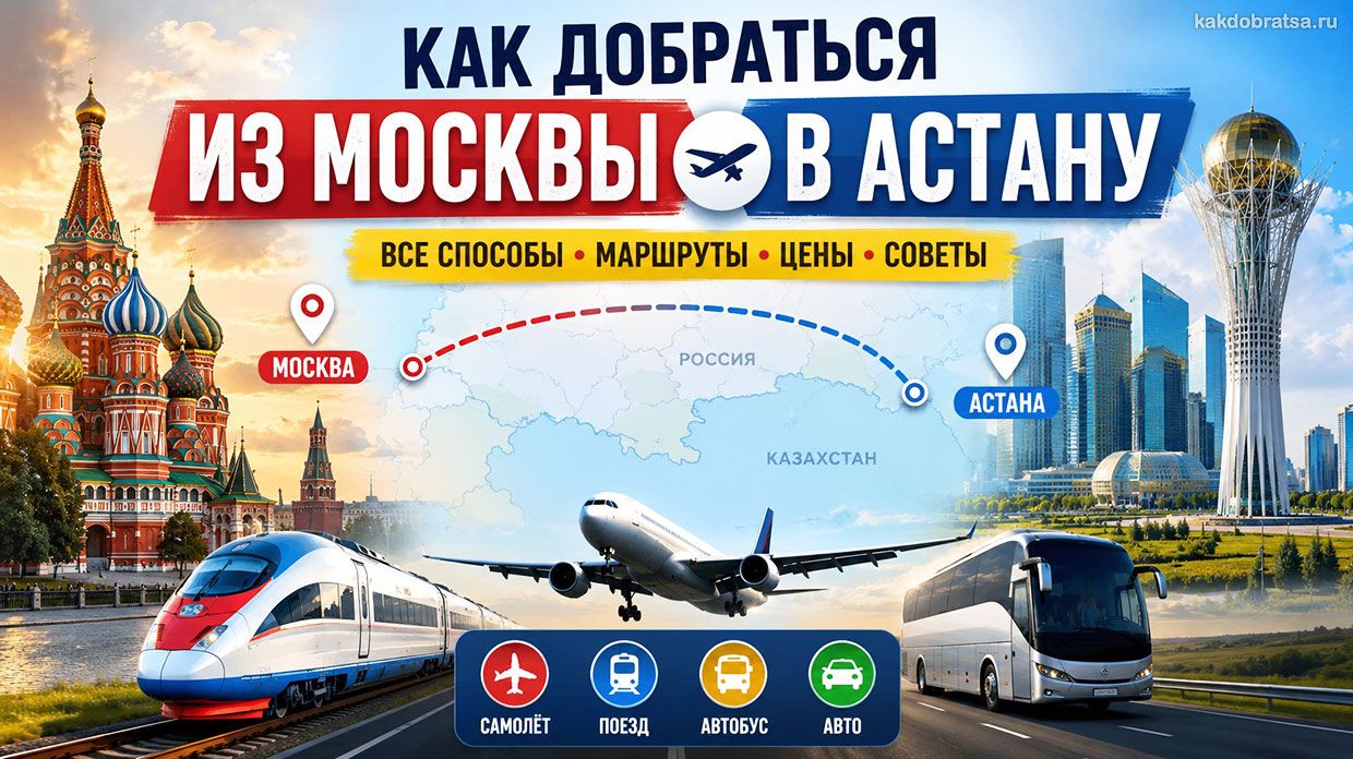 Как добраться из Москвы в Астану